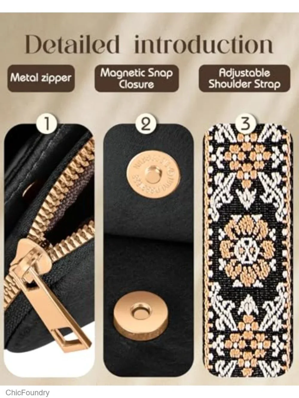 Small Vegan Leather Crossbody Phone Purse with Card Slots Guitar Strap